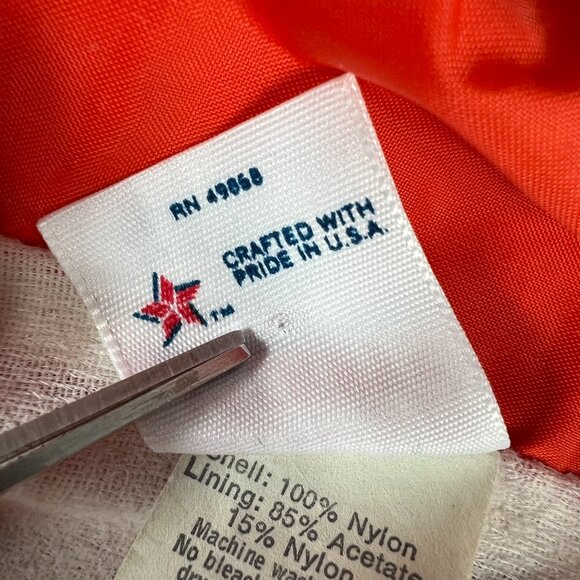 VTG Soffe Tennessee Volunteers Jacket Large Orange Snap Button Lined Windbreaker - Picture 10 of 16